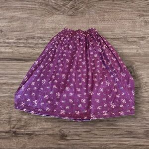 Capacity Knits Floral Full MIDI Button Front Skirt Size Large NWT